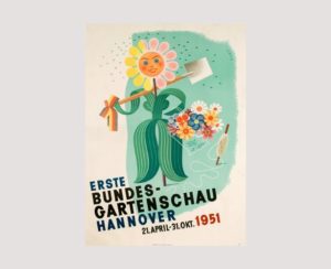 Plakat der ersten Bundesgartenschau in Hannover